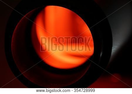 Old Slide Projector With Slide Frame Photographed In The Studio With Flash Light