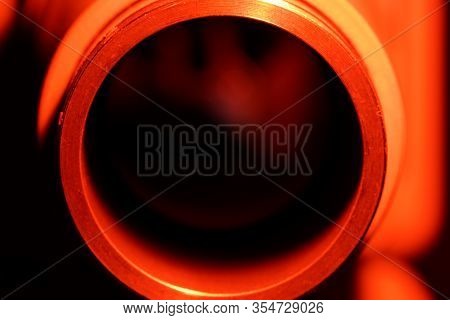 Old Slide Projector With Slide Frame Photographed In The Studio With Flash Light