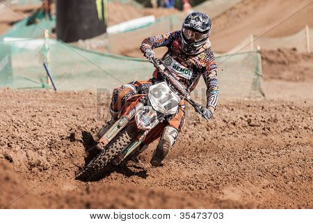 Semigorje, Russland 22. Juli: Unbekannte Fahrer beim grand Prix von Russland der Fim Motocross Weltmeister