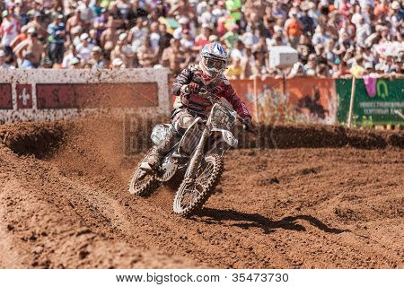 Semigorje, Russland 22. Juli: Unbekannte Fahrer beim grand Prix von Russland der Fim Motocross Weltmeister
