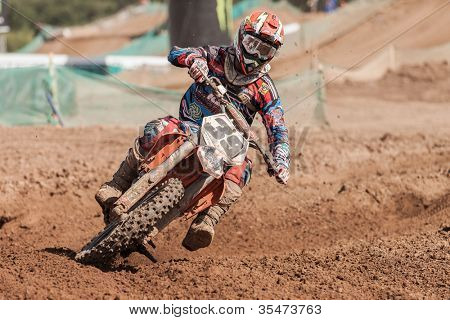 Semigorje, Russland 22. Juli: Unbekannte Fahrer beim grand Prix von Russland der Fim Motocross Weltmeister