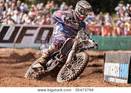 Semigorje, Russland 22. Juli: Unbekannte Fahrer beim grand Prix von Russland der Fim Motocross Weltmeister