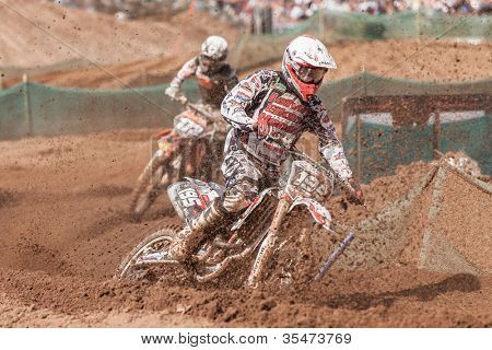 Semigorje, Russland 22. Juli: Unbekannte Fahrer beim grand Prix von Russland der Fim Motocross Weltmeister