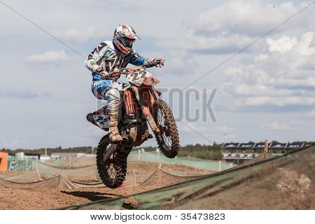 Semigorje, Russland 22. Juli: Unbekannte Fahrer beim grand Prix von Russland der Fim Motocross Weltmeister