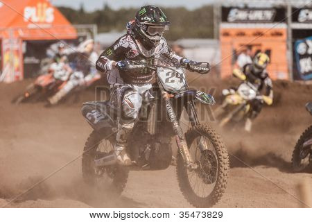 Semigorje, Russland 22. Juli: Unbekannte Fahrer beim grand Prix von Russland der Fim Motocross Weltmeister