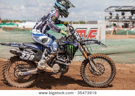 Semigorje, Russland 22. Juli: Unbekannte Fahrer beim grand Prix von Russland der Fim Motocross Weltmeister