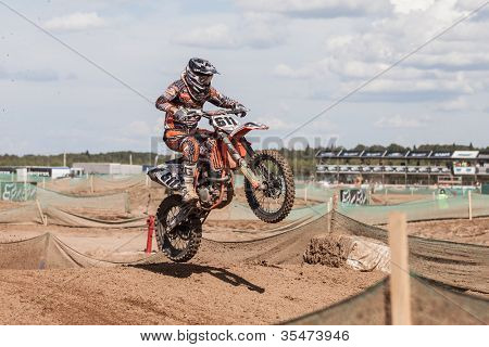 Semigorje, Russland 22. Juli: Unbekannte Fahrer beim grand Prix von Russland der Fim Motocross Weltmeister