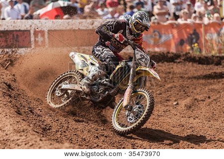 Semigorje, Russland 22. Juli: Unbekannte Fahrer beim grand Prix von Russland der Fim Motocross Weltmeister