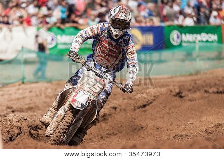 Semigorje, Russland 22. Juli: Unbekannte Fahrer beim grand Prix von Russland der Fim Motocross Weltmeister