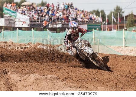Semigorje, Russland 22. Juli: Unbekannte Fahrer beim grand Prix von Russland der Fim Motocross Weltmeister