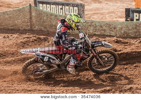 Semigorje, Russland 22. Juli: Unbekannte Fahrer beim grand Prix von Russland der Fim Motocross Weltmeister