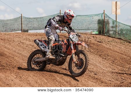 SEMIGORJE, Russland - Juli 22: Unidentified Fahrer beim Grand Prix von Russland der FIM Motocross World Champ