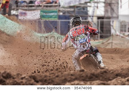 SEMIGORJE, Russland - Juli 22: Unidentified Fahrer beim Grand Prix von Russland der FIM Motocross World Champ