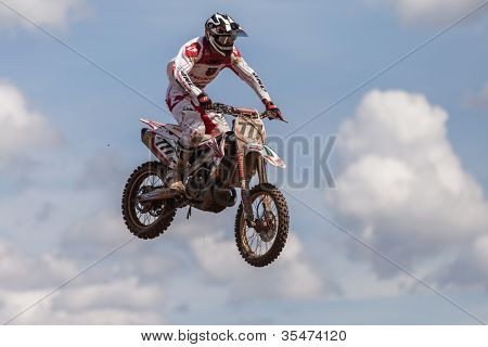 SEMIGORJE, Russland - Juli 22: Unidentified Fahrer beim Grand Prix von Russland der FIM Motocross World Champ