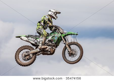 SEMIGORJE, Russland - Juli 22: Unidentified Fahrer beim Grand Prix von Russland der FIM Motocross World Champ