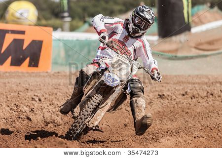 SEMIGORJE, Russland - Juli 22: Unidentified Fahrer beim Grand Prix von Russland der FIM Motocross World Champ
