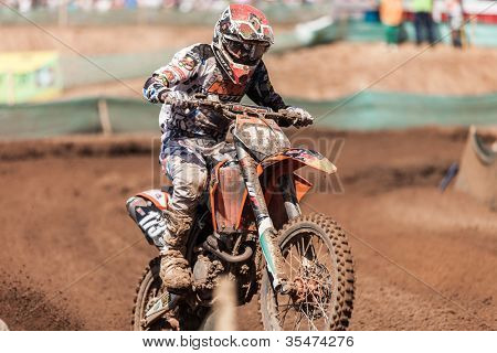 SEMIGORJE, Russland - Juli 22: Unidentified Fahrer beim Grand Prix von Russland der FIM Motocross World Champ