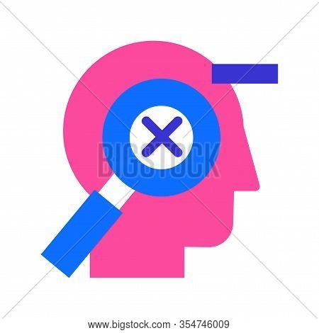Mistakes Correction Flat Vector Pictogram On White Background