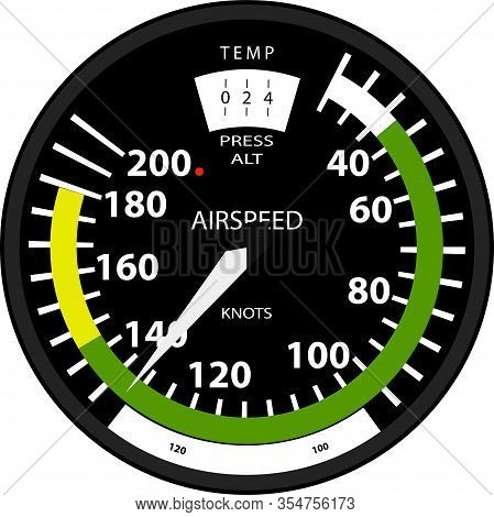 Aviation Speed Indicator Isolated On Transparent Background
