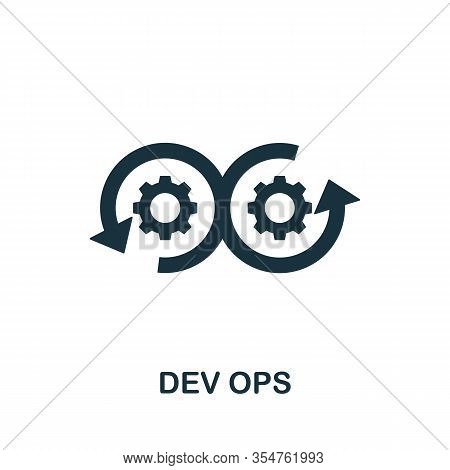 Dev Ops Icon. Simple Element From Digital Disruption Collection. Filled Dev Ops Icon For Templates, 