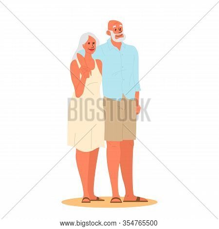 Happy And Active Seniors Spending Time On The Beach Together.