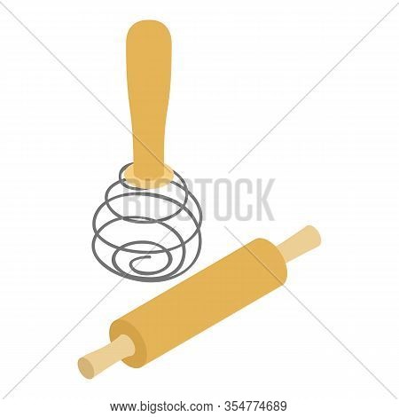 Set Baking Icon. Isometric Illustration Of Set Baking Vector Icon For Web