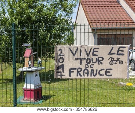 Magny-fouchard, France - 6 July, 2017: Handwritten 