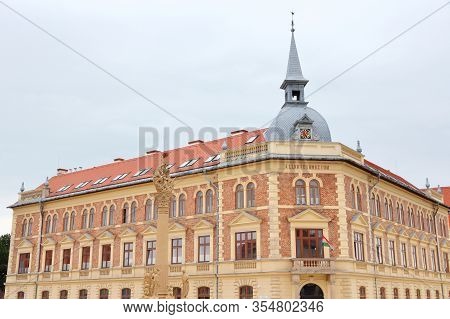 School In Hungary. Public High School (hungarian: Allami Gimnazium) In Keszthely, Hungary.