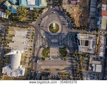 Aerial View Of Independance Square In Maputo, Mozambique