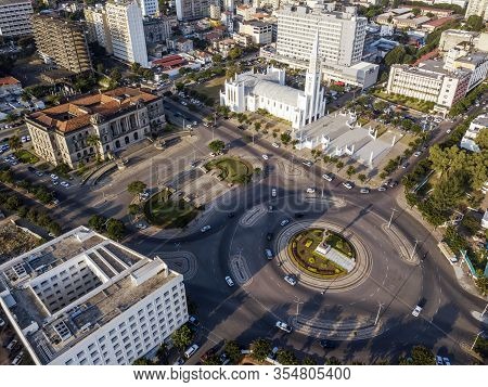 Aerial View Of Independance Square In Maputo, Mozambique