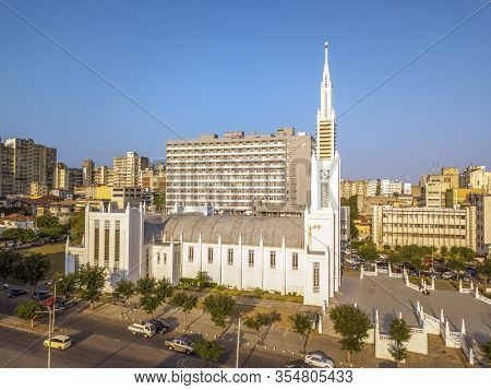 Aerial View Of Cathedral Of Maputo, Capital City Of Mozambique