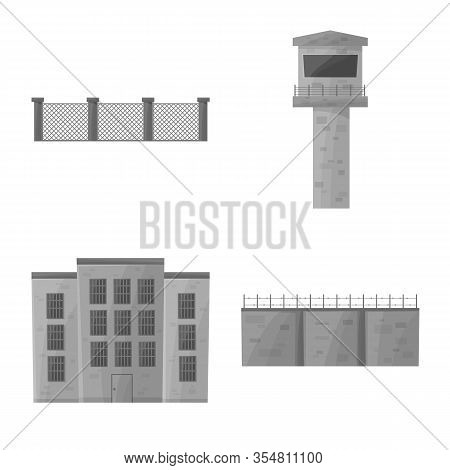 Vector Design Of Crime And Legal Sign. Collection Of Crime And Security Vector Icon For Stock.