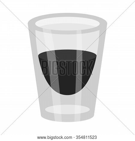 Vector Illustration Of Coffee And Glass Symbol. Graphic Of Coffee And Hot Stock Symbol For Web.