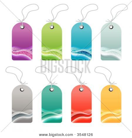 geschwenkt Liniertes Kunst Retail-tags