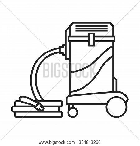 Vacuum Cleaner Vector Icon.outline Vector Icon Isolated On White Background Vacuum Cleaner .