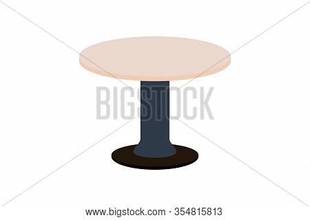 Table Isolated On A White Background. Flat Style. Vector Illustration