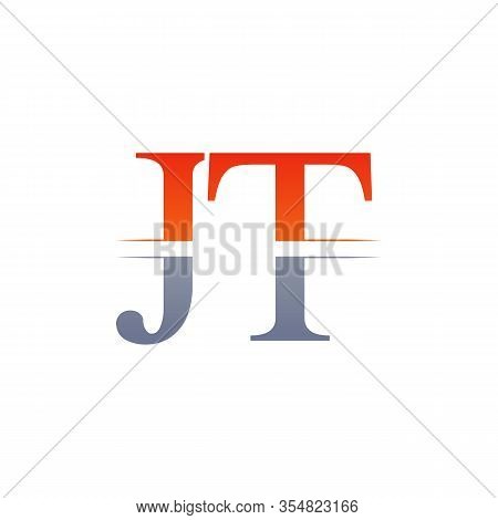 Jt Letter Type Logo Design Vector Template. Abstract Letter Jt Logo Design
