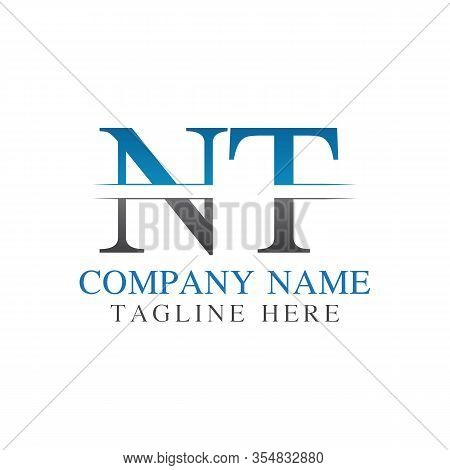 Initial Monogram Letter Nt Logo Design Vector Template. Nt Letter Logo Design