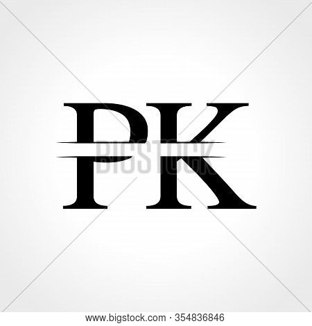 Initial Monogram Letter Pk Logo Design Vector Template. Abstract Pk Letter Logo Design