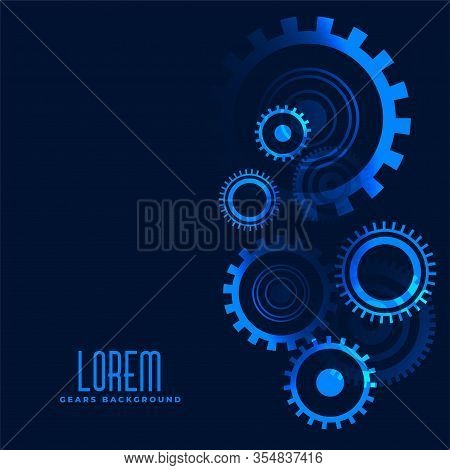 Technology Gear Wheels Composition Background Vector Design Illustration