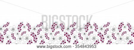 Flowers Border-love In Parise Seamless Repeat Pattern Abstract Pattern Illustration Border Of Modern
