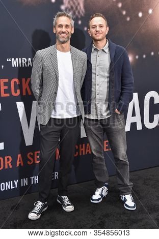 LOS ANGELES - MAR 01:  Gabe Hilfer and Rob Simonsen arrives for âThe Way Backâ World Premiere on March 01, 2020 in Los Angeles, CA