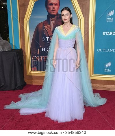 LOS ANGELES - FEB 13:  Sophie Skelton arrives for the âOutlanderâ Season 5 Premiere on February 13, 2020 in Hollywood, CA