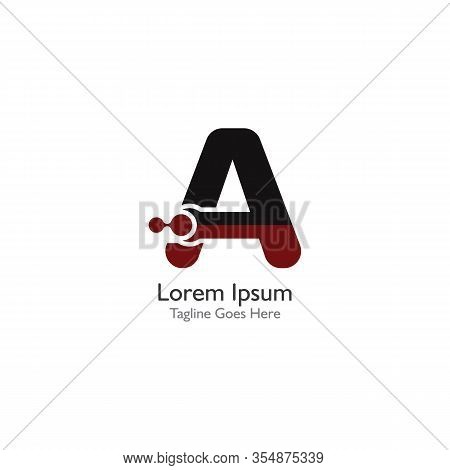 Letter A With Antom Creative Logo Or Symbol Template Design