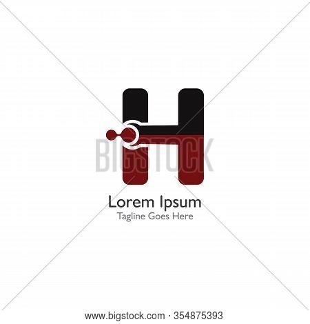 Letter H With Antom Creative Logo Or Symbol Template Design