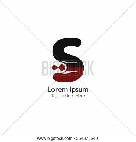 Letter S With Antom Creative Logo Or Symbol Template Design