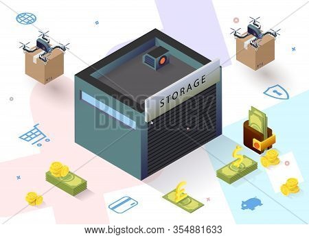 Prompt Poster Safe Place To Storage Cash Slide. Request For Information About State Account Blocked 