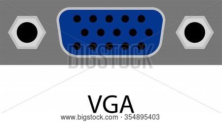 Vga Connector For A Monitor, Peripheral Devices On A Transparent Background