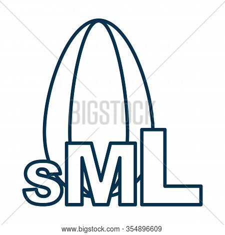 Thin Line Vector Outline Icon Of Size And Volume Of A Sunflower Seed On A White Background Isolated 