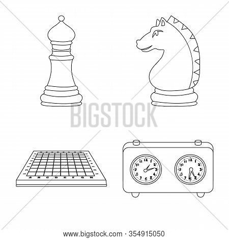 Isolated Object Of Piece And Strategy Logo. Set Of Piece And Play Stock Symbol For Web.